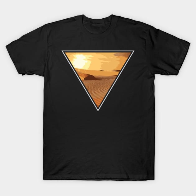 Triangle Desert Lover Backpacker Adventure Outdoor Nature Trip Camper Design Gift Idea T-Shirt by c1337s